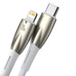 USB-C kaabel Lightning Baseus Glimmer seeriale, 20W, 1m (valge)
