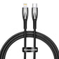 USB-C kaabel Lightning Baseus Glimmer seeriale, 20W, 1m (must)