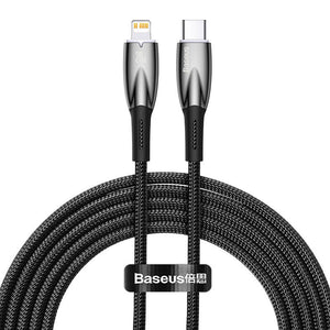 USB-C kaabel Lightning Baseus Glimmer seeriale, 20W, 2m (must)
