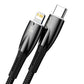 USB-C kaabel Lightning Baseus Glimmer seeriale, 20W, 2m (must)