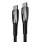 USB-C kaabel USB-C Baseus Glimmer seeriale, 100W, 1m (must)