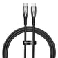 USB-C kaabel USB-C Baseus Glimmer seeriale, 100W, 1m (must)