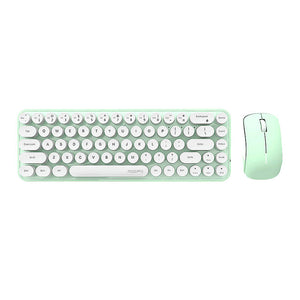 Bezvadu tastatūras un peles komplekts MOFII Bean 2.4G (balts-zaļš)