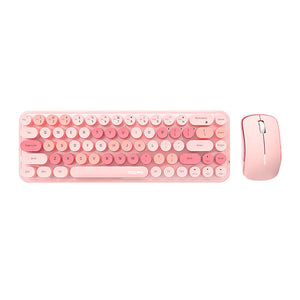 Bezvadu tastatūras un peles komplekts MOFII Bean 2.4G (rozā)