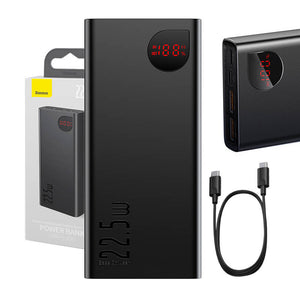 Powerbank Baseus Adaman Metal, 20000mAh, 2xUSB, USB-C, Lightning, microUSB  22.5W (black)