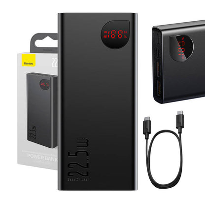 Powerbank Baseus Adaman Metal, 20000mAh, 2xUSB, USB-C, Lightning, microUSB  22.5W (black)