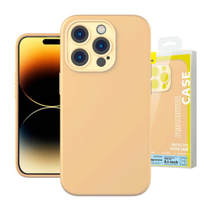 Baseus Liquid Silica Gel-fodral för iPhone 14 Pro (Sunglow) + härdat glas + rengöringskit