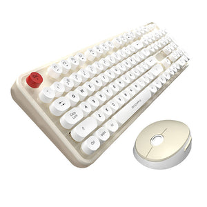 Bezvadu tastatūras un peles komplekts MOFII Sweet 2.4G (balts-bēšs)