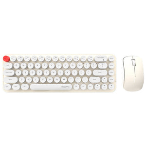 Bezvadu tastatūras un peles komplekts MOFII Bean 2.4G (balts-bēšs)