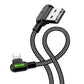 USB uz Lightning kabeli, Mcdodo CA-4673, leņķveida, 1.8m (melns)