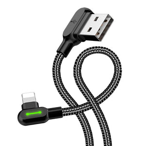 USB uz Lightning kabeli, Mcdodo CA-4673, leņķveida, 1.8m (melns)