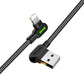 USB uz Lightning kabeli, Mcdodo CA-4673, leņķveida, 1.8m (melns)