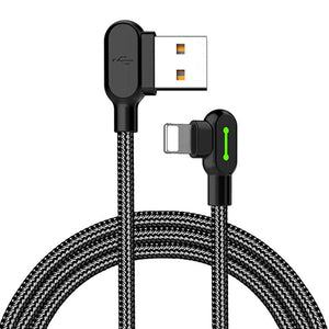 USB uz Lightning kabeli, Mcdodo CA-4679, leņķveida, 3m (melns)