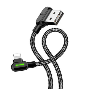 USB uz Lightning kabeli, Mcdodo CA-4679, leņķveida, 3m (melns)