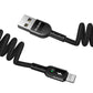 USB uz Lightning kabeli, Mcdodo CA-6410, atsperīgs, 1,8 m (melns)
