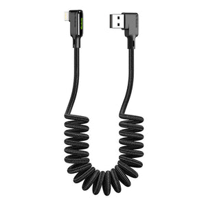 USB uz Lightning kabeli, Mcdodo CA-7300, leņķveida, 1.8m (melns)