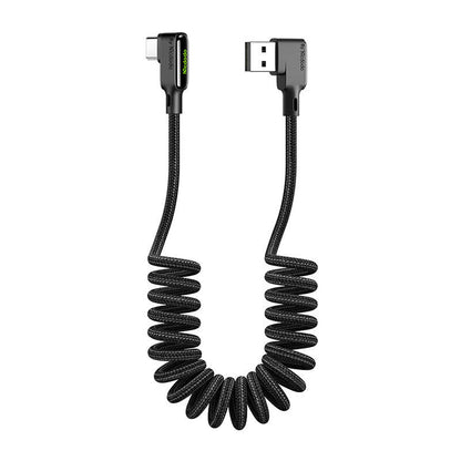 USB uz USB-C kabelis, Mcdodo CA-7310, leņķveida, 1,8 m (melns)