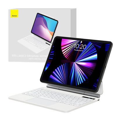Fodral med tangentbord för iPad Baseus Brilliance PRO 10, 10,9" (vit)