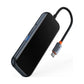 Adapteri 4w1 Baseus Hub USB-C:stä 4xUSB 3.0:aan (Tummanharmaa)