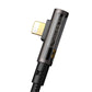 USB uz Lightning prizmas 90 grādu kabelis Mcdodo CA-3511, 1.8m (melns)