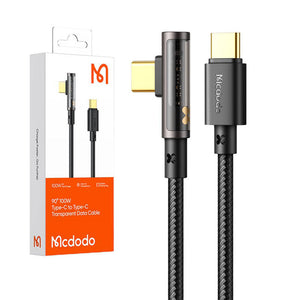 USB-C to USB-C Prism 90 degree cable Mcdodo CA-3401, 100W, 1.8m (black)