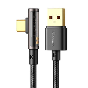 USB uz USB-C Prism 90 grādu kabelis Mcdodo CA-3380, 6A, 1.2m (melns)