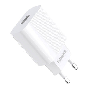Fast charger Foneng 1x USB EU28 12W QC 3.0+ USB Type C cable