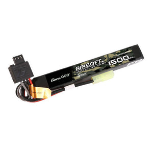 Gens ace G-Tech 25C 1500mAh 2S1P 7.4V Airsoftvapen Lipo-batteri med mini Tamiya-kontakt