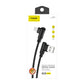 Foneng X70 Vinklet USB til Micro USB-kabel, 3A, 1m (Sort)