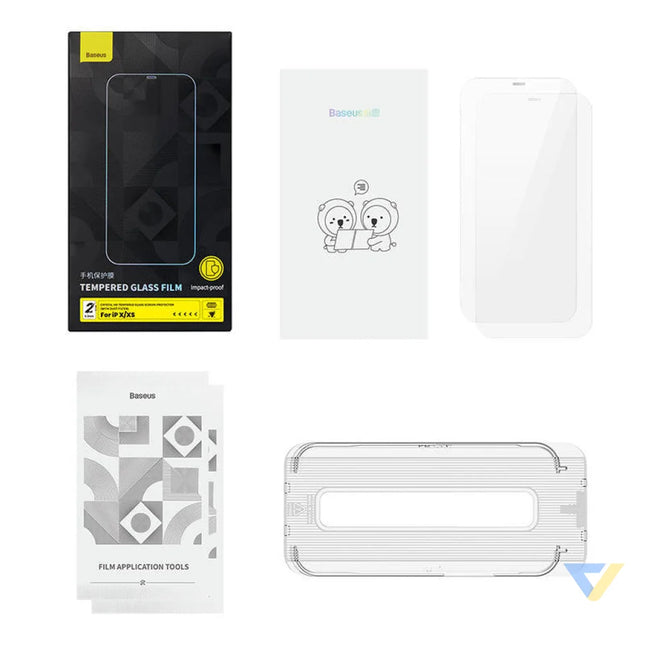 2x Baseus Crystal Tempered Glass 0.3mm for iPhone X/XS For smartphones