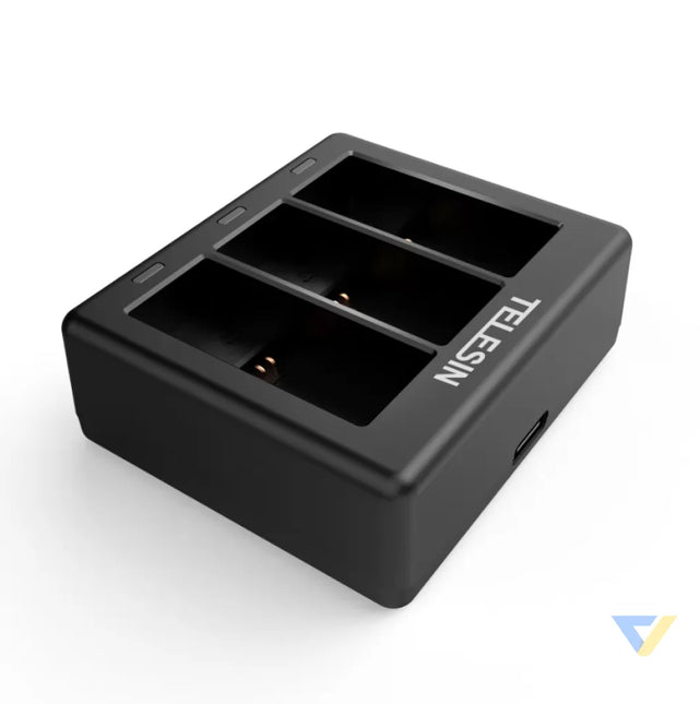 3 slot charger Telesin for GoPro Hero 12 / Hero 11 / Hero 10 / Hero 9 For sports cameras