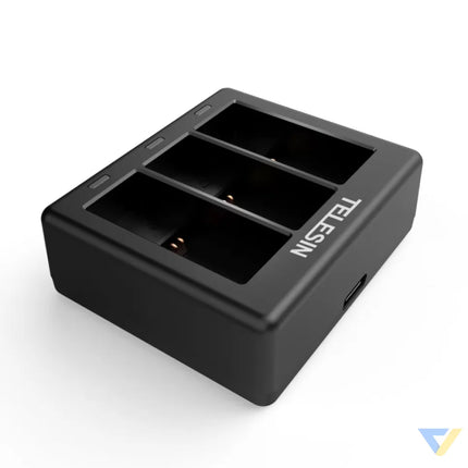 3 slot charger Telesin for GoPro Hero 12 / Hero 11 / Hero 10 / Hero 9 For sports cameras