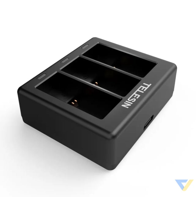 3 slot charger Telesin for GoPro Hero 12 / Hero 11 / Hero 10 / Hero 9 For sports cameras