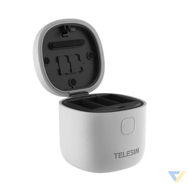 3 slot waterproof charger Allin box Telesin for GoPro Hero 12 / Hero 11 / Hero 10 / Hero 9 For sports cameras