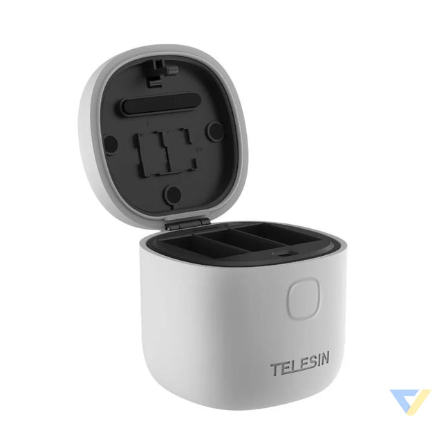 3 slot waterproof charger Allin box Telesin for GoPro Hero 12 / Hero 11 / Hero 10 / Hero 9 For sports cameras