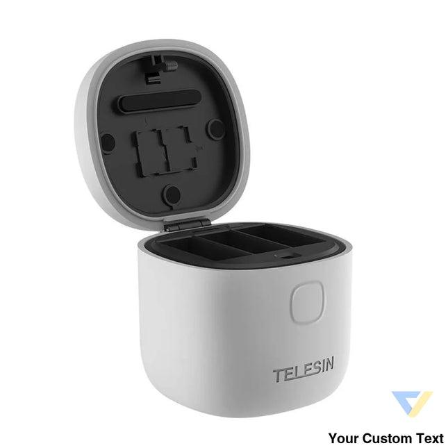 3 slot waterproof charger Telesin Allin box for GoPro Hero 9 / Hero 10 / Hero 11 / Hero 12 + 3 batteries (GP BTR 906 GY