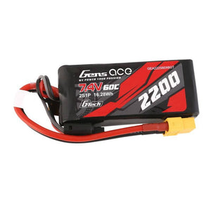 GensAce G-Tech LiPo 2200mAh 7.4V 60C 2S1P XT60 Batteri