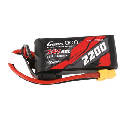 GensAce G-Tech LiPo 2200mAh 7.4V 60C 2S1P XT60 Batteri