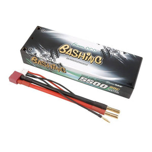Batteri Lipo Gens ace 5500mAh 2S 7.4V 60C HardCase RC 10# bil med T-kontakt