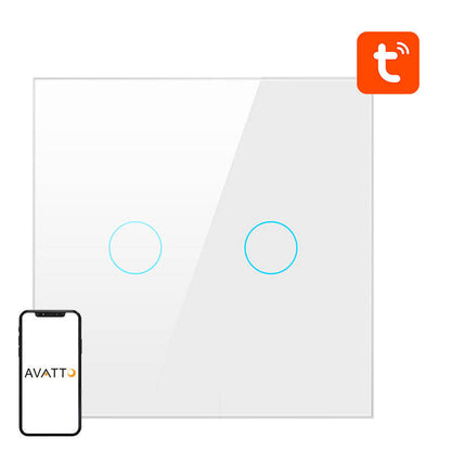 Smart lyskontakt ZigBee Avatto ZTS02-EU-W2 2-vejs TUYA (hvid)