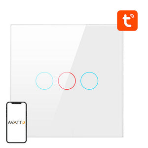 Smart lyskontakt ZigBee Avatto ZTS02-EU-W3 3-vejs TUYA (hvid)