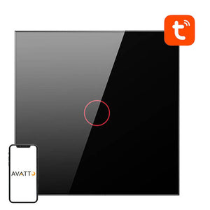 Smart lyskontakt ZigBee Avatto LZTS02-EU-B1 1-vejs uden neutral TUYA (sort)