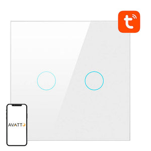 Smart lyskontakt ZigBee Avatto LZTS02-EU-W2 2-vejs uden neutral TUYA (hvid)