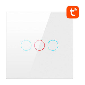 Smart lyskontakt ZigBee Avatto LZTS02-EU-W3 3-vejs uden neutral TUYA (hvid)