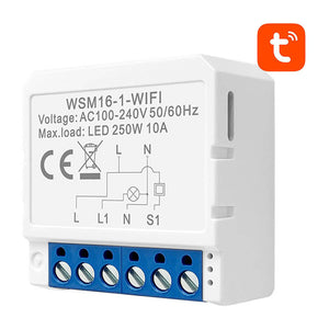 Gudrā slēdža modulis WiFi Avatto WSM16-W1 TUYA
