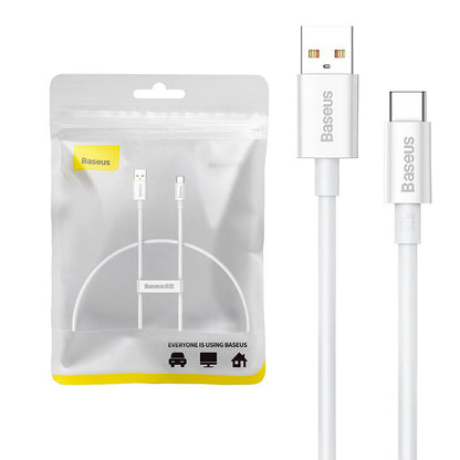 USB-kabel till USB-C Baseus Superior 100W 0,25m (vit)