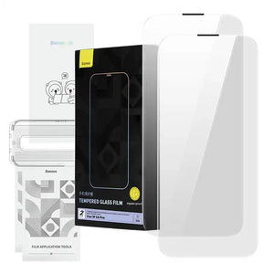 Härdat glas Baseus Corning för iPhone 14 Pro med inbyggt dammfilter