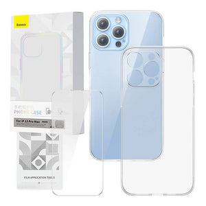 Transparent fodral och härdat glas set Baseus Corning för iPhone 13 Pro Max