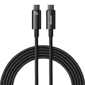 USB-C kuni USB-C kaabel Baseus Tungsten Gold 240W 3m (must)