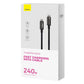 USB-C kuni USB-C kaabel Baseus Tungsten Gold 240W 3m (must)